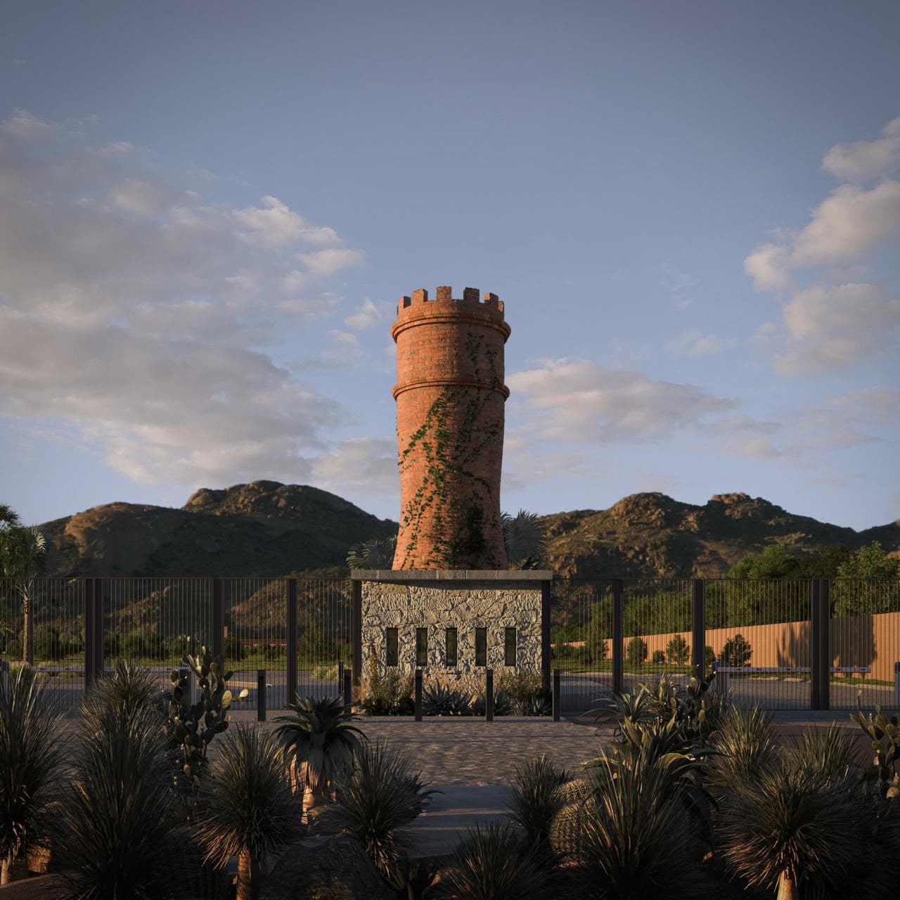 Render conceptual del acceso monumental